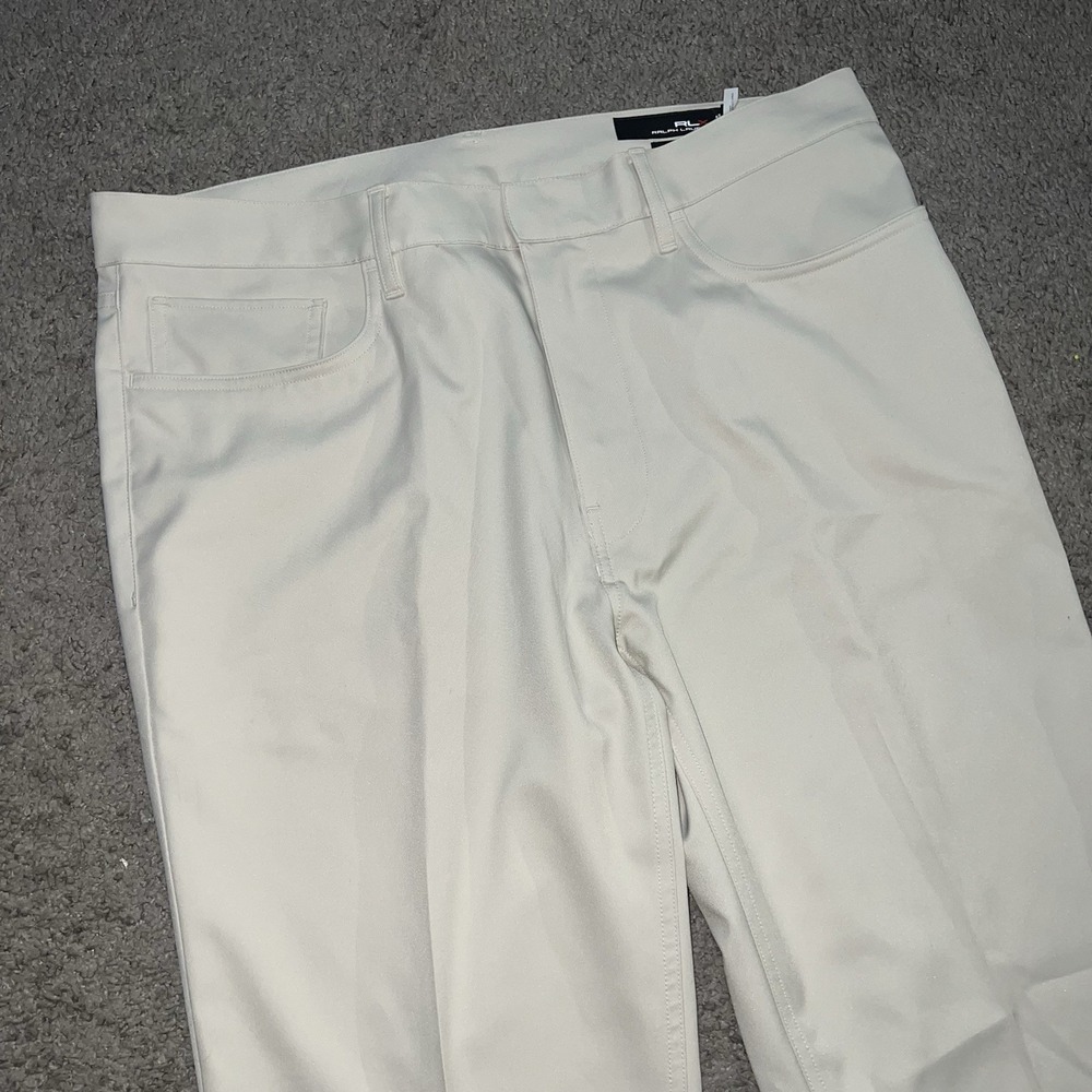 RLX Ralph Lauren Mens Golf Performance Pants Khaki Tan 34x32 Flat Front